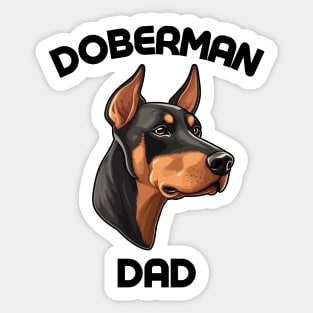 Doberman Dad Funny Gift Dog Breed Pet Lover Puppy Sticker